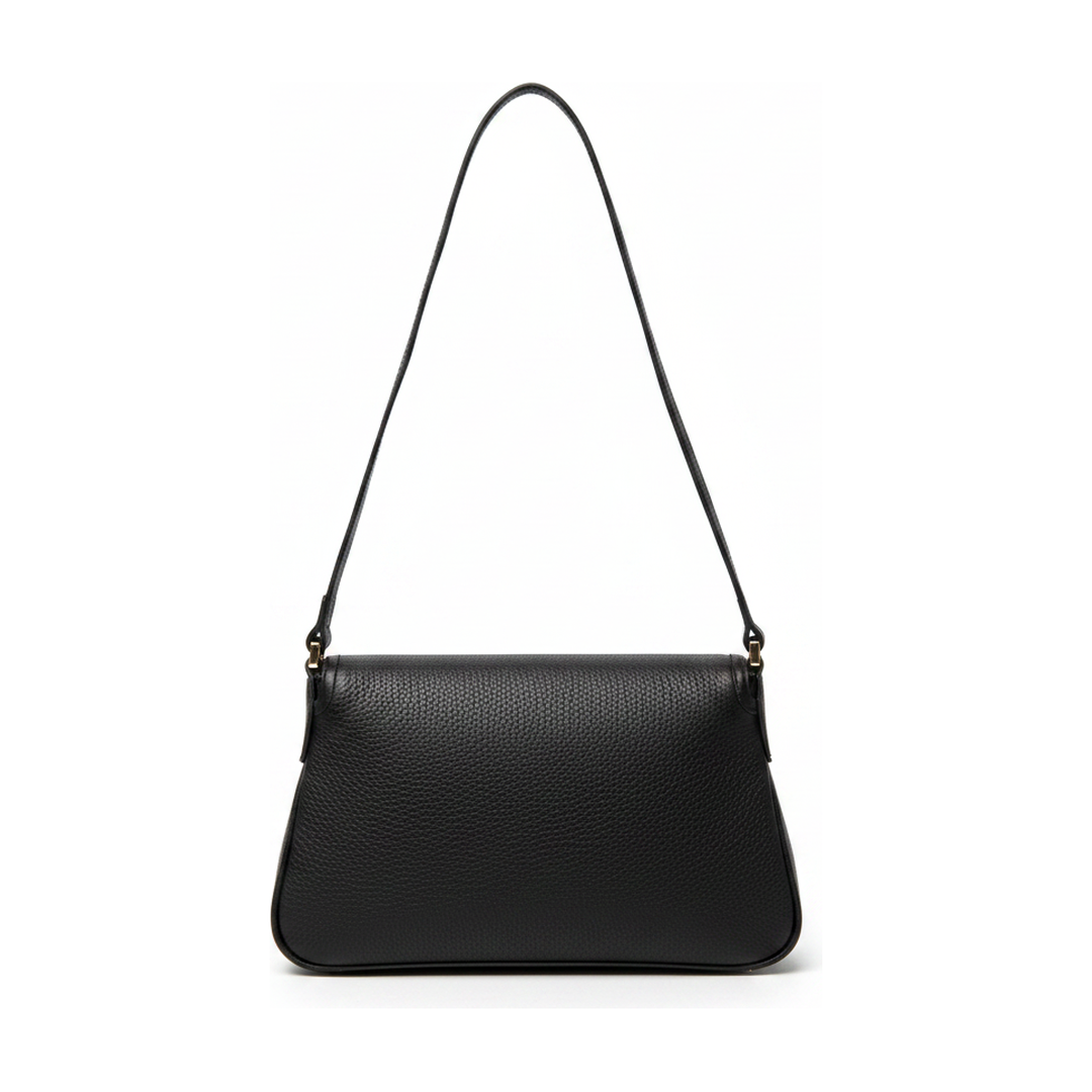 Bolsa Arezzo Shoulder Bag Preta Couro Alça Transversal - traseira