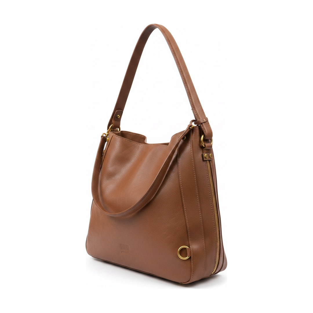 Bolsa Santa Lolla Hobo Grande Marrom Alça de Ombro - ângulo