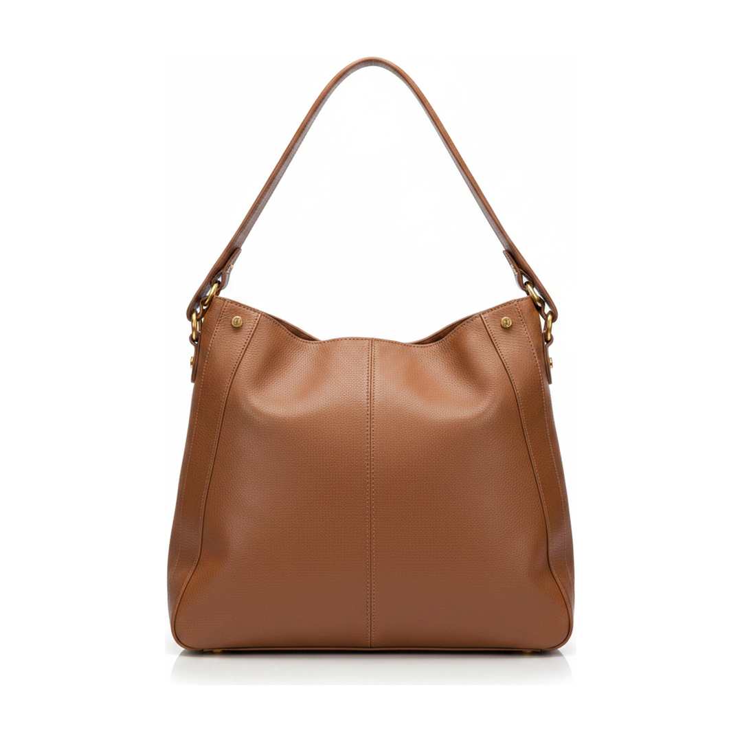 Bolsa Santa Lolla Hobo Grande Marrom Alça de Ombro - traseira