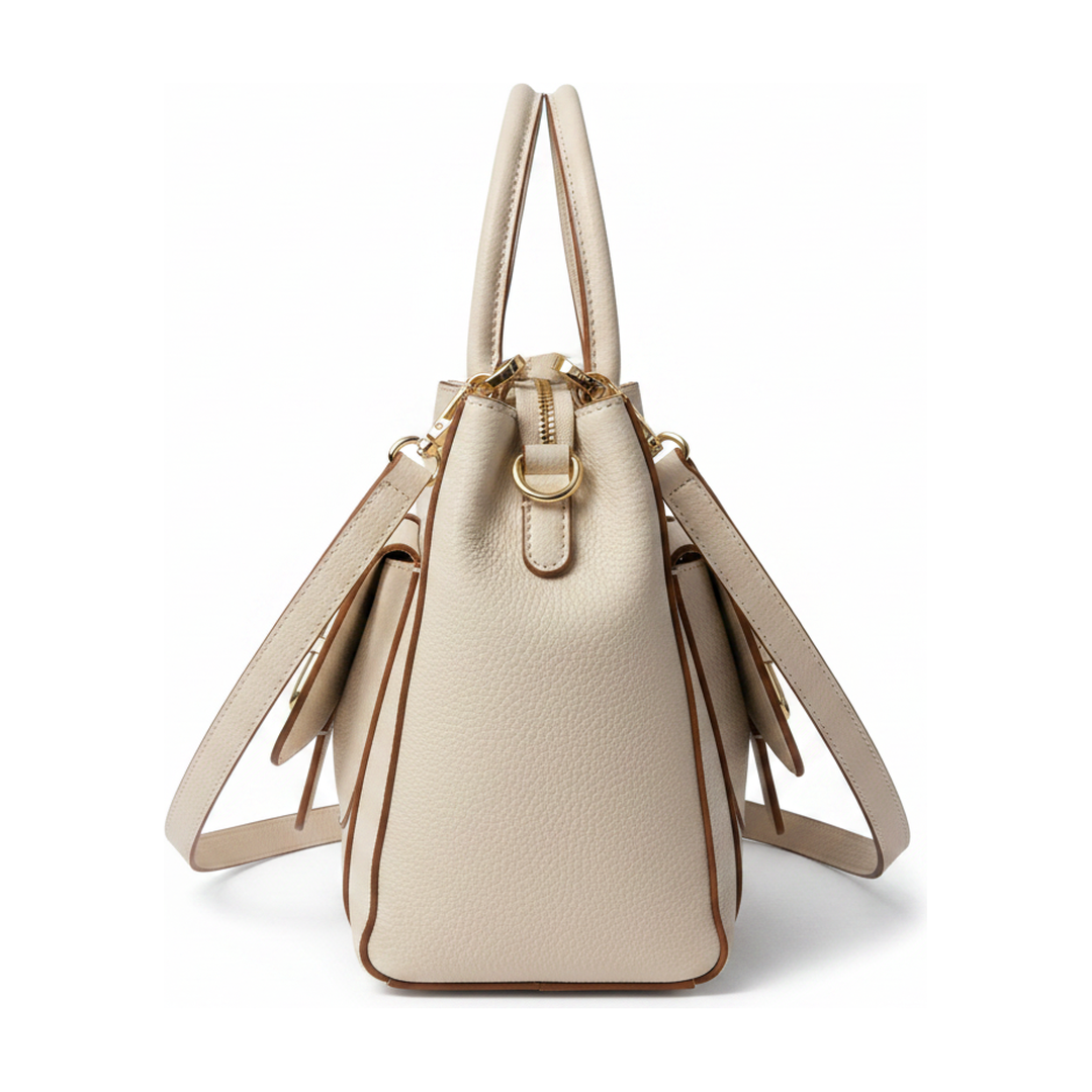 Bolsa Schutz Feminina Off White Alça Transversal - lateral