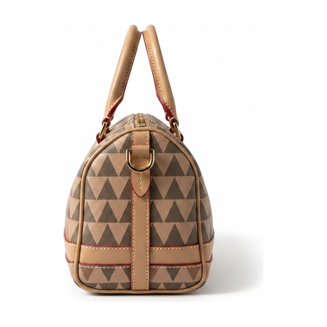 Bolsa Schutz Mini Bowling Triangle Bege Alça Transversal - lateral
