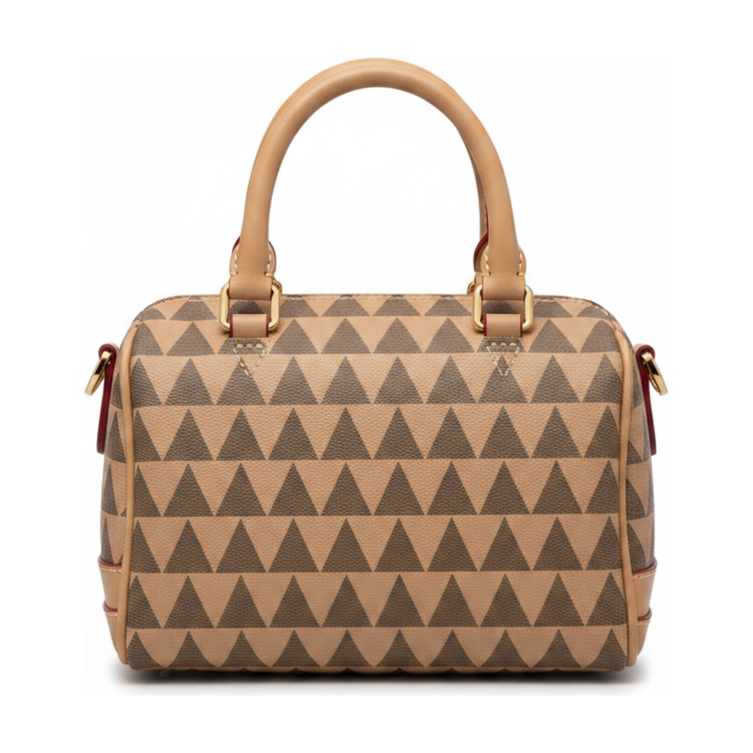 Bolsa Schutz Mini Bowling Triangle Bege Alça Transversal - traseira
