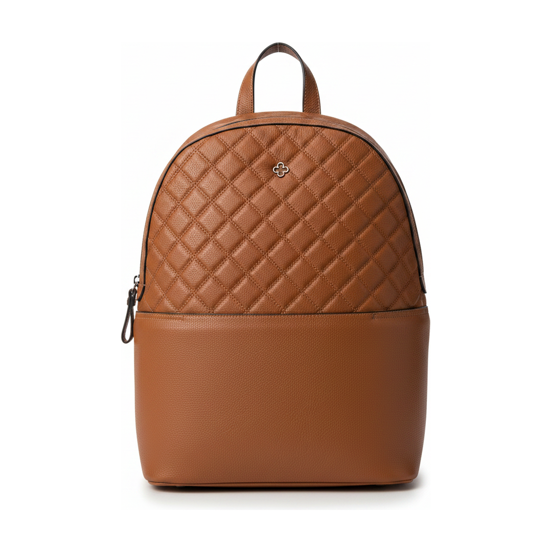 Mochila Feminina Capodarte Couro Caramelo Matelassê