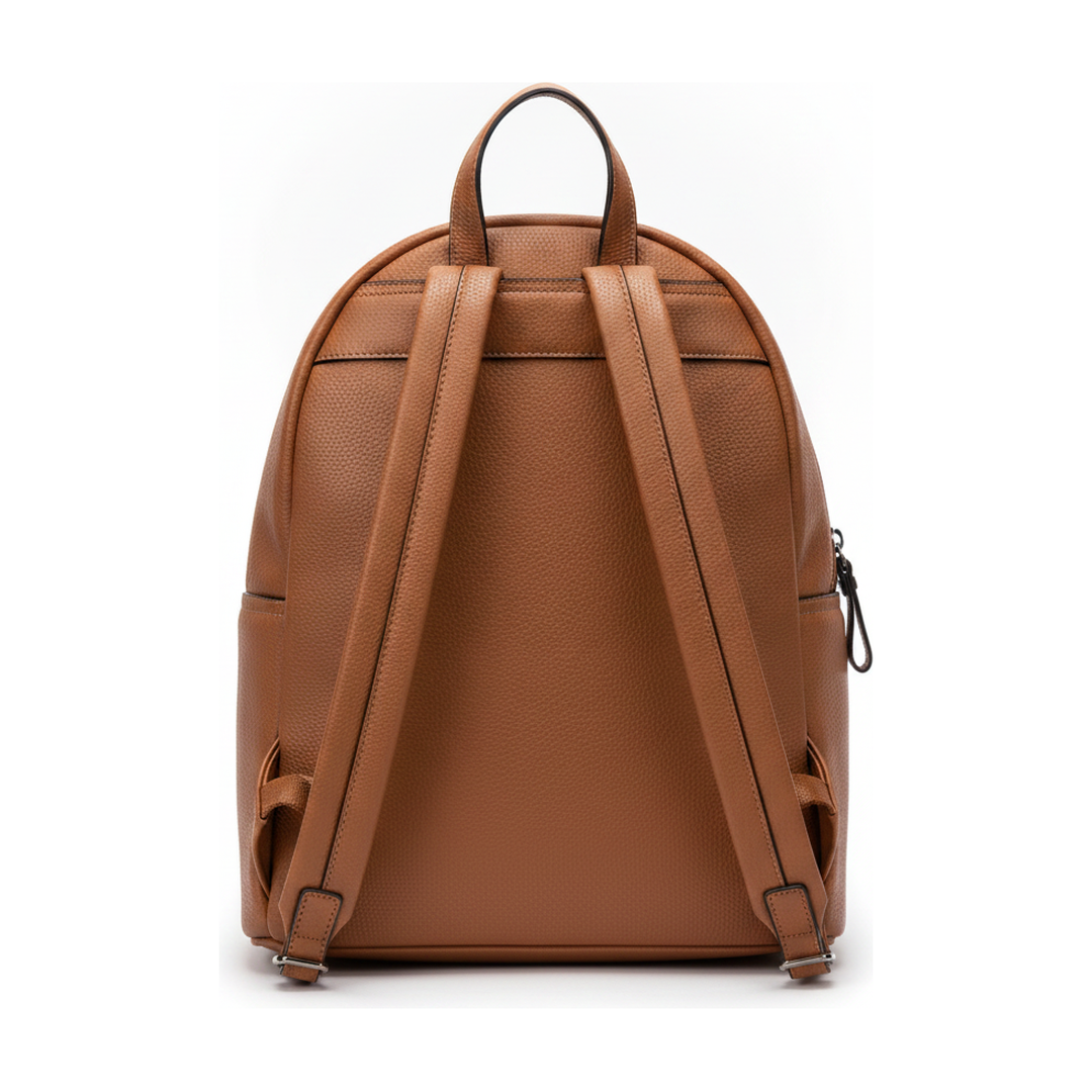 Mochila Feminina Capodarte Couro Caramelo Matelassê - traseira